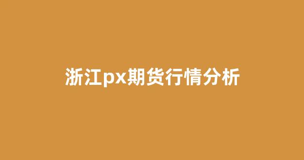 浙江px期货行情分析(浙江辖区期货公司)_https://www.gdbxwh.com_开网店_第1张