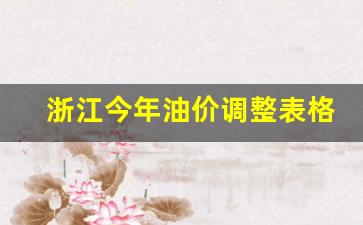 浙江今年油价调整表格-浙江今年油价调整表格图
