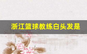 浙江男篮主教练-浙江篮球教练白头发是谁