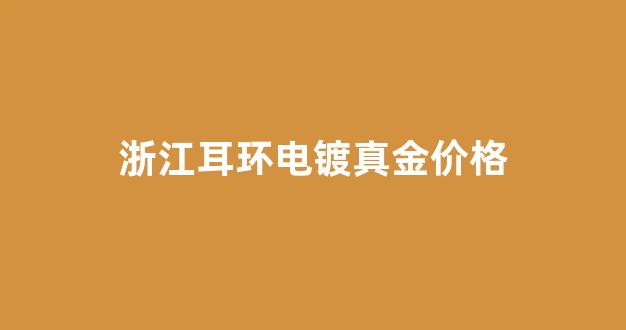 浙江耳环电镀真金价格_耳钉真金电镀是什么意思