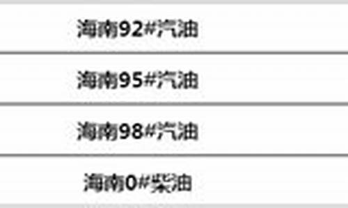 海南今日油价最新价格查询表_海南今日油价