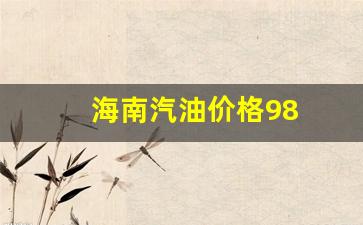 海南汽油价格95号多少钱一升_海南汽油价格98