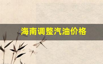 海南调整汽油价格-2020年海南汽油价格