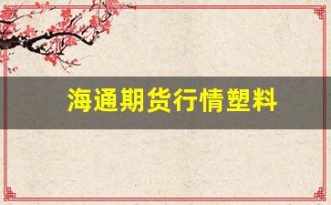海通期货行情塑料(海通期货全称)_https://www.senxinmaoyi.com_物流单号_第1张