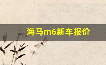 海马m6新车报价(海马m6新车报价多少钱)_https://www.wanyuyiyao.com_上交所_第1张