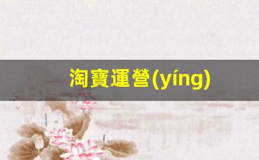 淘寶運營(yíng)算互聯(lián)網(wǎng)運營(yíng)嗎插圖