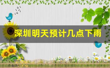 深圳明天会下雨吗天气预报_深圳明天预计几点下雨