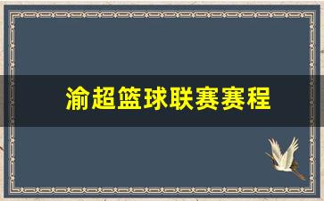 上海渝超体育发展有限公司-渝超篮球联赛赛程