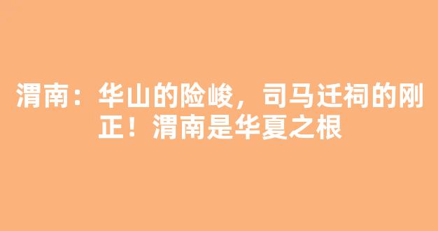 渭南：华山的险峻，司马迁祠的刚正！渭南是华夏之根
