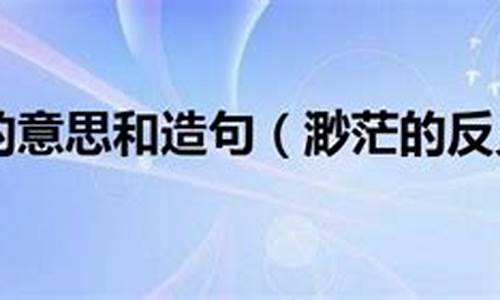 渺茫和前仆后继造句三年级_渺茫和前仆后继造句三年级上册