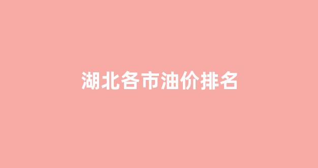 湖北油价调整记录_湖北各市油价排名