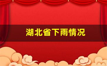 湖北省下雨情况_湖北下大雨了吗?