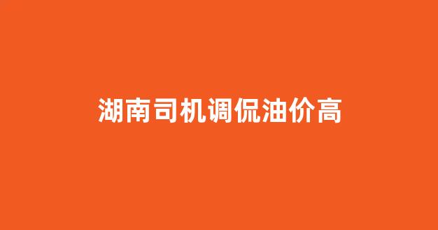 2020湖南油价调价表_湖南司机调侃油价高