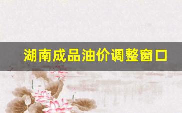 湖南成品油价调整窗口-湖南省成品油零售价格