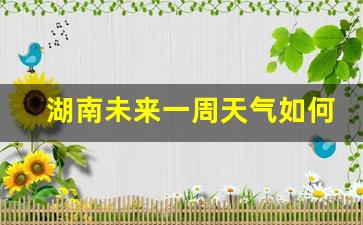 湖南未来一周天气如何变化_湖南未来一周天气如何