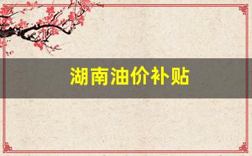 湖南汽油调价-湖南油价补贴