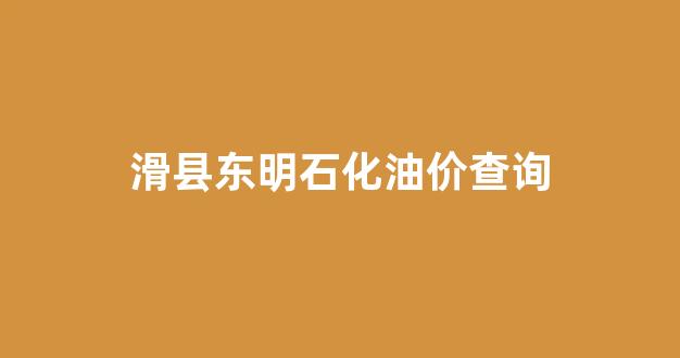 滑县东明石化油价查询_安阳东明石化2096加油站