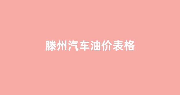 滕州汽车油价表格_滕州汽车油价表格