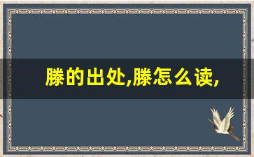 滕的出处,滕怎么读,滕的意思,滕的拼音-第1张图片-我的生活随想