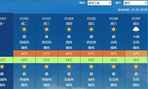 漠河天气预报一周天气预报_漠河天气预报一周天气预报一周