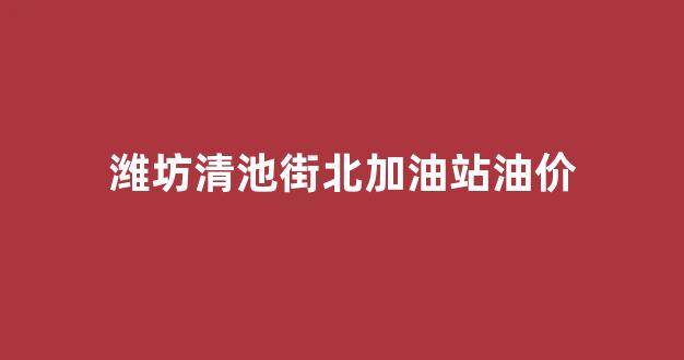 潍坊潍城加油站_潍坊清池街北加油站油价
