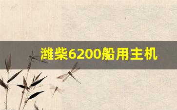 潍柴6200船用主机(潍柴6200船用主机价格多少)_https://www.hhem8.com_上交所_第1张