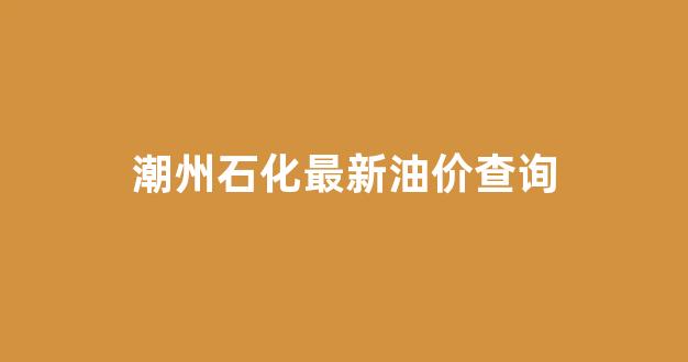 潮州石化最新油价查询_潮州市油价