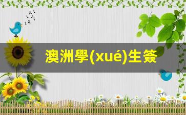 澳洲學(xué)生簽證銀行存款證明(澳洲留學(xué)簽證銀行存款證明)
