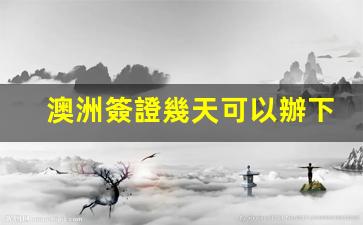 澳洲簽證幾天可以辦下來(lái)手續(xù)(澳洲簽證怎么辦理)