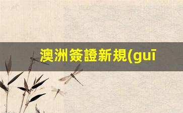澳洲簽證新規(guī)有哪些內(nèi)容呢(澳洲簽證怎么辦理)