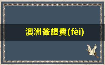 澳洲簽證費(fèi)用一般多少人民幣啊(澳洲簽證費(fèi)用一般多少人民幣啊知乎)