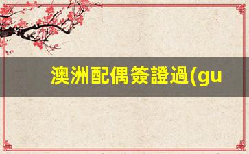 澳洲配偶簽證過(guò)橋簽證(澳洲配偶簽證過(guò)橋簽證怎么辦理)