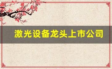 激光设备龙头上市公司(激光设备龙头上市公司有哪些)_https://www.gen-fastener.com_中金所_第1张