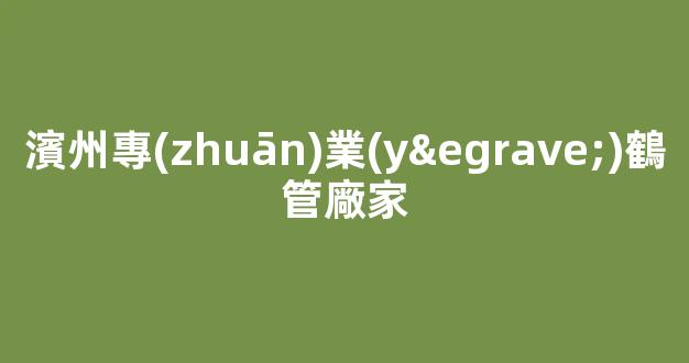 濱州專(zhuān)業(yè)鶴管廠家(濱州專(zhuān)業(yè)鶴管廠家有哪些)(1)