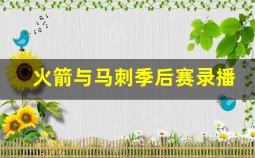 火箭vs马刺季前赛录像回放-火箭与马刺季后赛录播