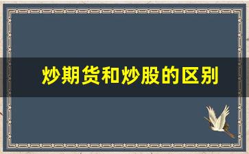 炒期货和炒股的区别(炒期货和炒股的区别是什么)_https://www.xzdzcjx.com_创业板_第1张