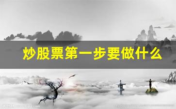 炒股票第一步要做什么(炒股票第一步要做什么准备工作)_https://www.qldgs.com_国际期货_第1张