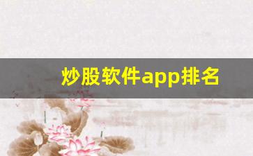 炒股软件app排名(炒股软件app排名新手)_https://www.nalian8.com_北交所_第1张