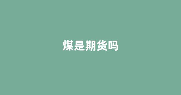 煤是期货吗(煤炭期货和煤炭股票)_https://www.xzdzcjx.com_科创板_第1张