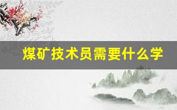 煤矿技术员需要什么学历(煤矿技术员需要什么学历才能考)_https://www.nalian8.com_北交所_第1张