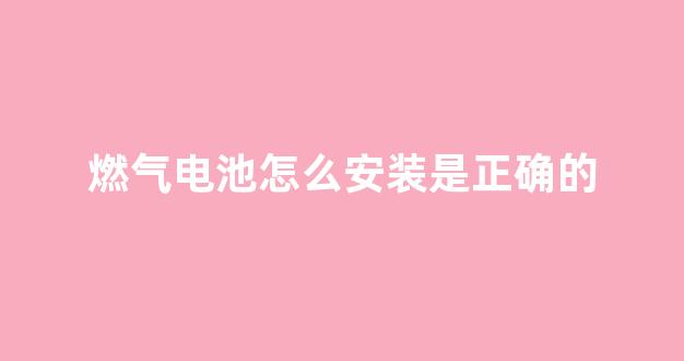 燃气电池怎么安装是正确的(燃气表电池正负极图片怎么放)_深交所_第1张_财经网 燃气电池怎么安装是正确的(燃气表电池正负极图片怎么放)_https://www.nalian8.com_深交所_第1张