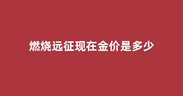 燃烧远征现在金价是多少钱一个_燃烧远征现在金价是多少