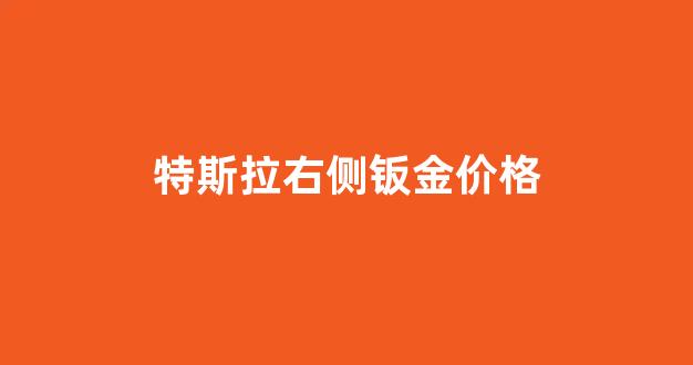 特斯拉右侧钣金价格_特斯拉钣金多少钱