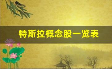 特斯拉概念股一览表(特斯拉概念股票一览)_https://www.dongshengweixin.com_深交所_第1张