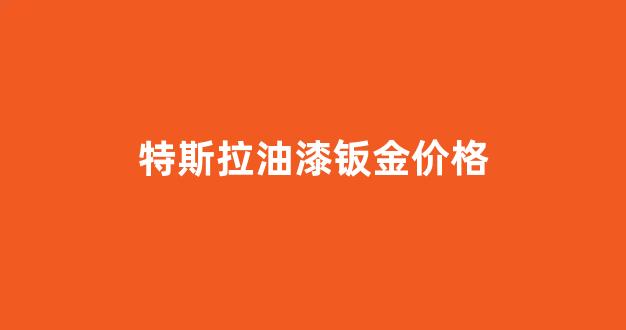 特斯拉油漆钣金价格_特斯拉钣金多少钱一个凹坑