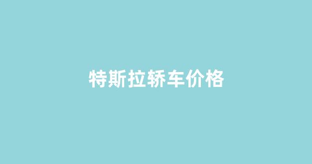特斯拉轿车价格(特斯拉轿车价格2022价目表)_https://www.heiljjianzu.com_上交所_第1张