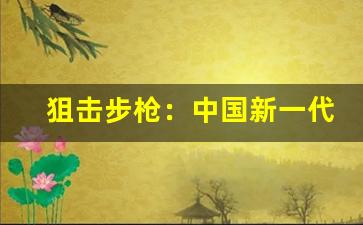 狙击步枪：中国新一代高精度远程打击武器解析-第1张图片-我的生活随想