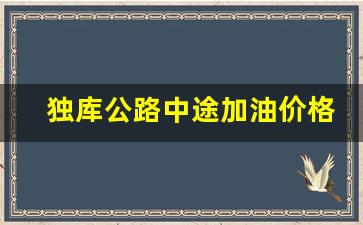 独库公路上有几个加油站在什么地方-独库公路中途加油价格