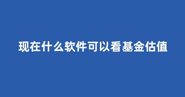 现在什么软件可以看基金估值(什么软件可以看基金估值高低)_https://www.dcjwmf.com_大商所_第1张