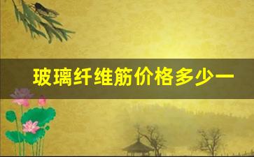 玻璃纤维筋价格多少一吨(玻璃纤维筋多少钱一米)_https://www.hn-life.com_上交所_第1张